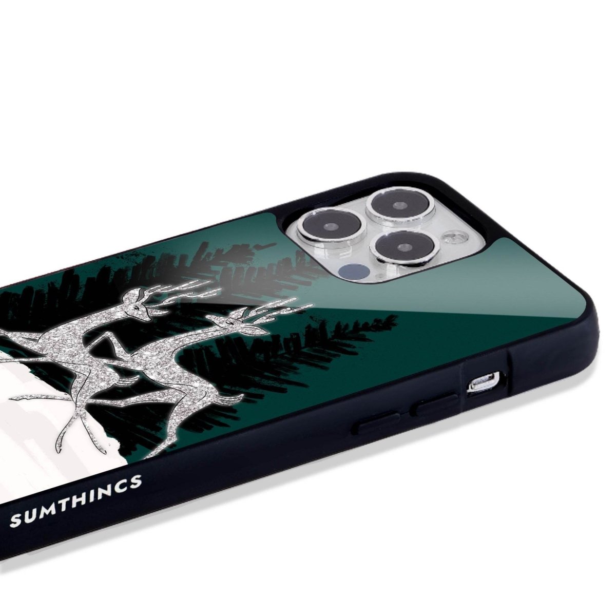 iPhone 16 Disco Deers Glossy Cam Telefon Kılıfı - SUMTHINCS