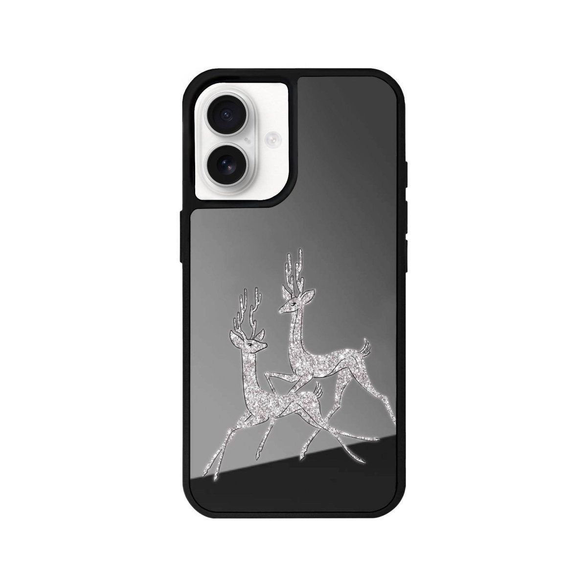 iPhone 16 Disco Deers Mirror Aynalı Telefon Kılıfı Antrasit - SUMTHINCS