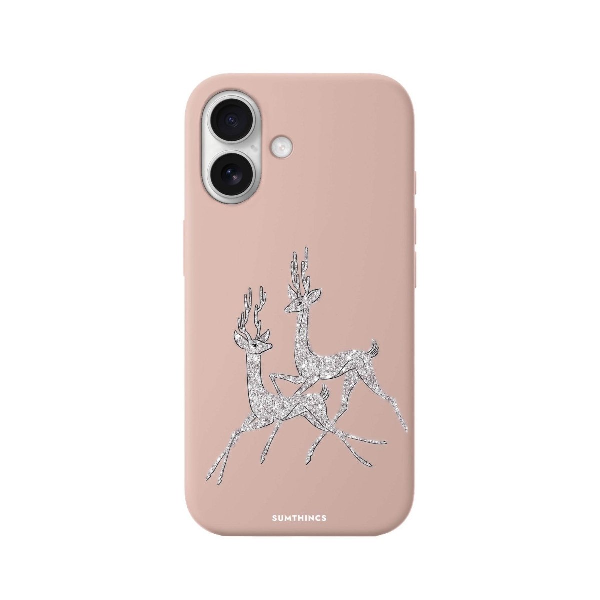 iPhone 16 Disco Deers Premium Telefon Kılıfı Bej - SUMTHINCS