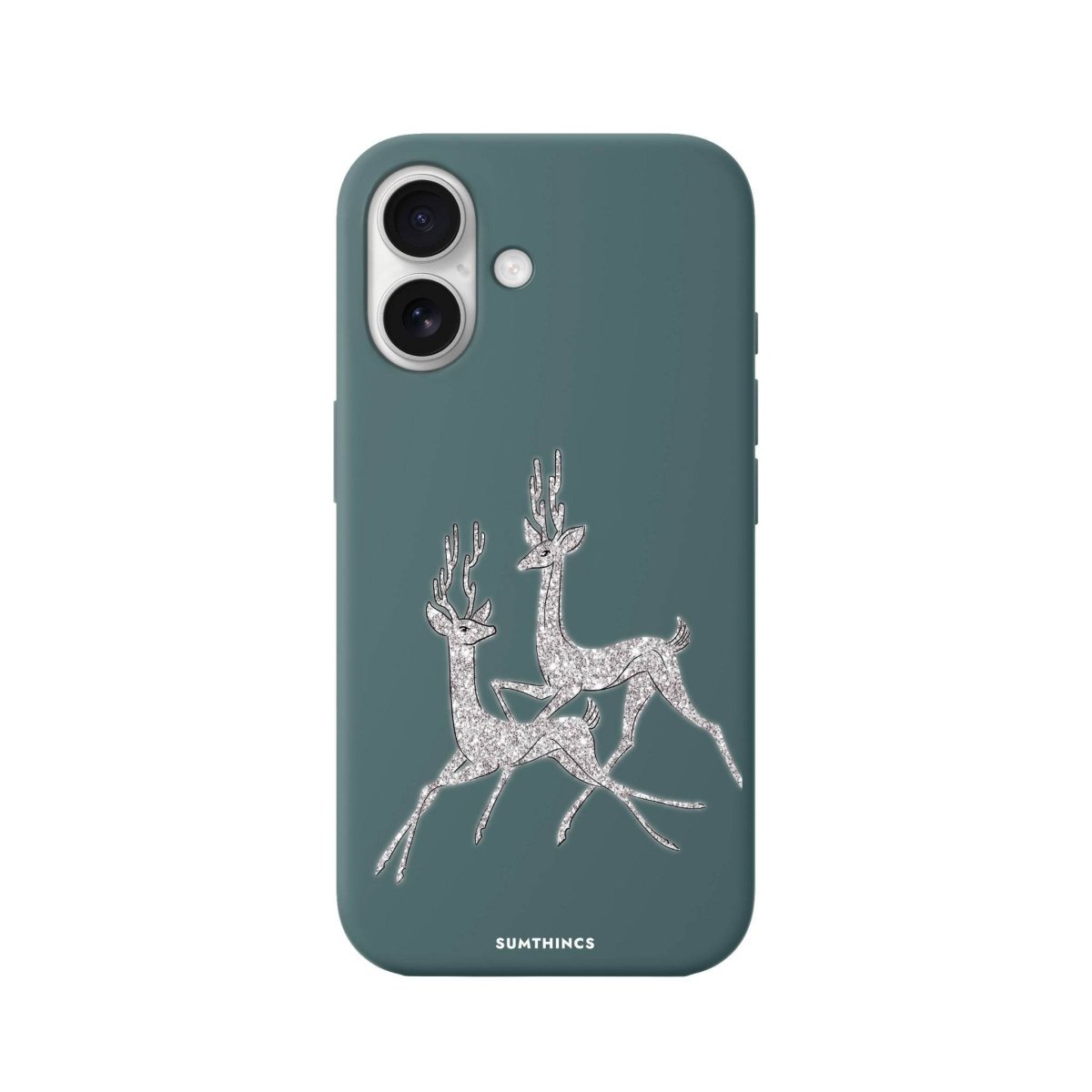 iPhone 16 Disco Deers Premium Telefon Kılıfı Kaktüs Yeşili - SUMTHINCS