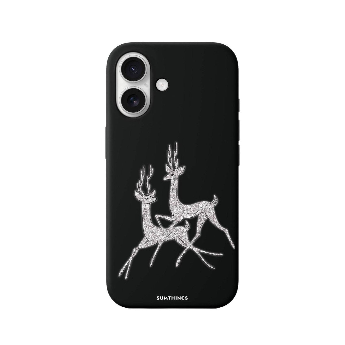 iPhone 16 Disco Deers Premium Telefon Kılıfı Siyah - SUMTHINCS