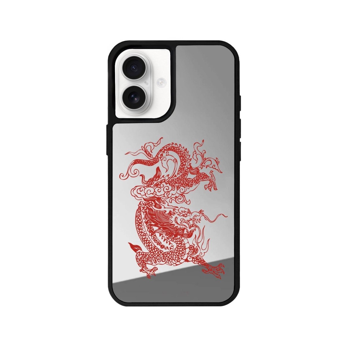iPhone 16 Dragon Mirror Aynalı Telefon Kılıfı Gümüş - SUMTHINCS