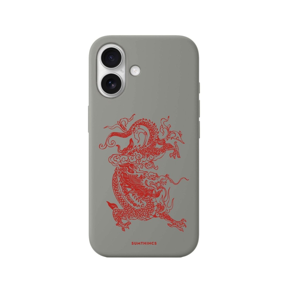 iPhone 16 Dragon Premium Telefon Kılıfı Gri - SUMTHINCS
