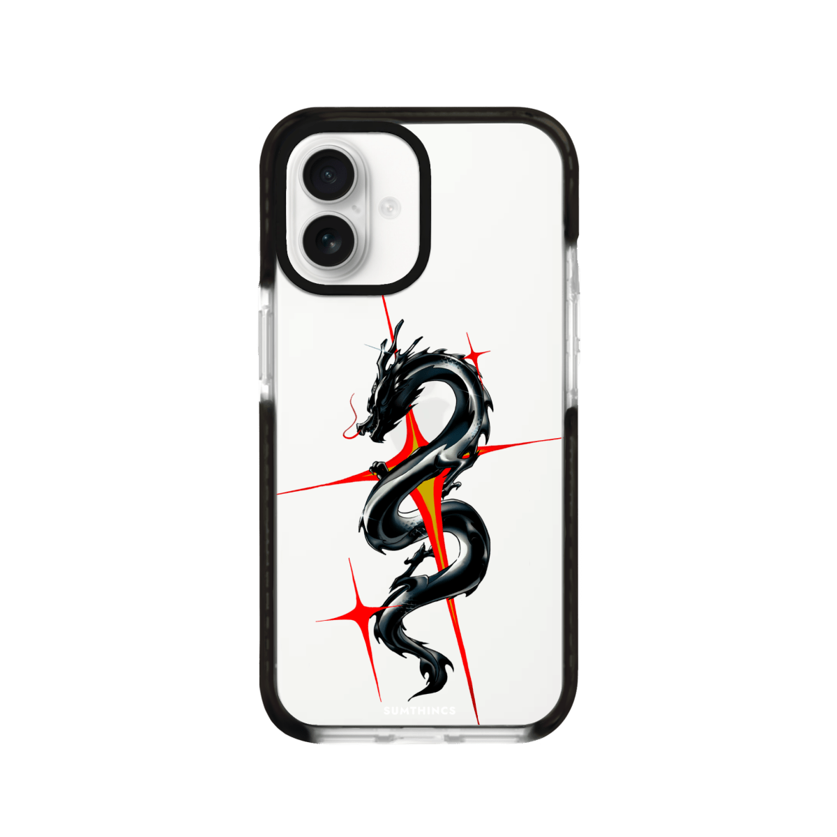 iPhone 16 Dragonflare Procase Şeffaf Telefon Kılıfı Siyah Şeffaf - SUMTHINCS