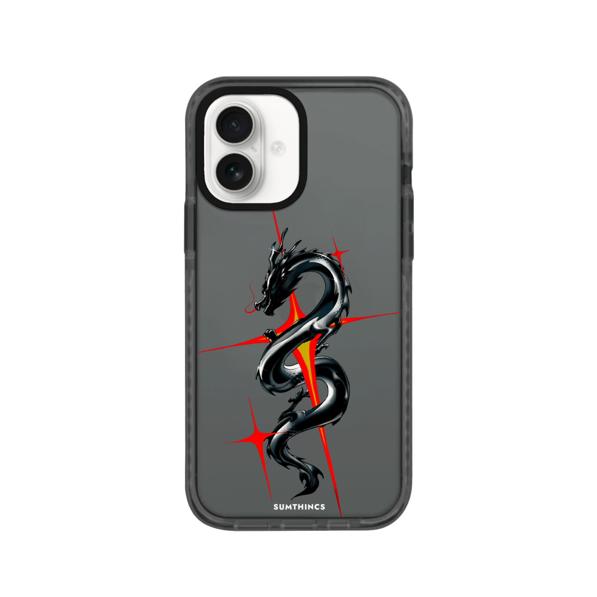 iPhone 16 Dragonflare Procase Şeffaf Telefon Kılıfı Antrasit - SUMTHINCS