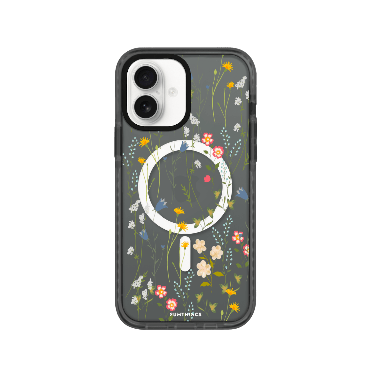 iPhone 16 Eternal Garden Magsafe Procase Şeffaf Telefon Kılıfı Antrasit - SUMTHINCS