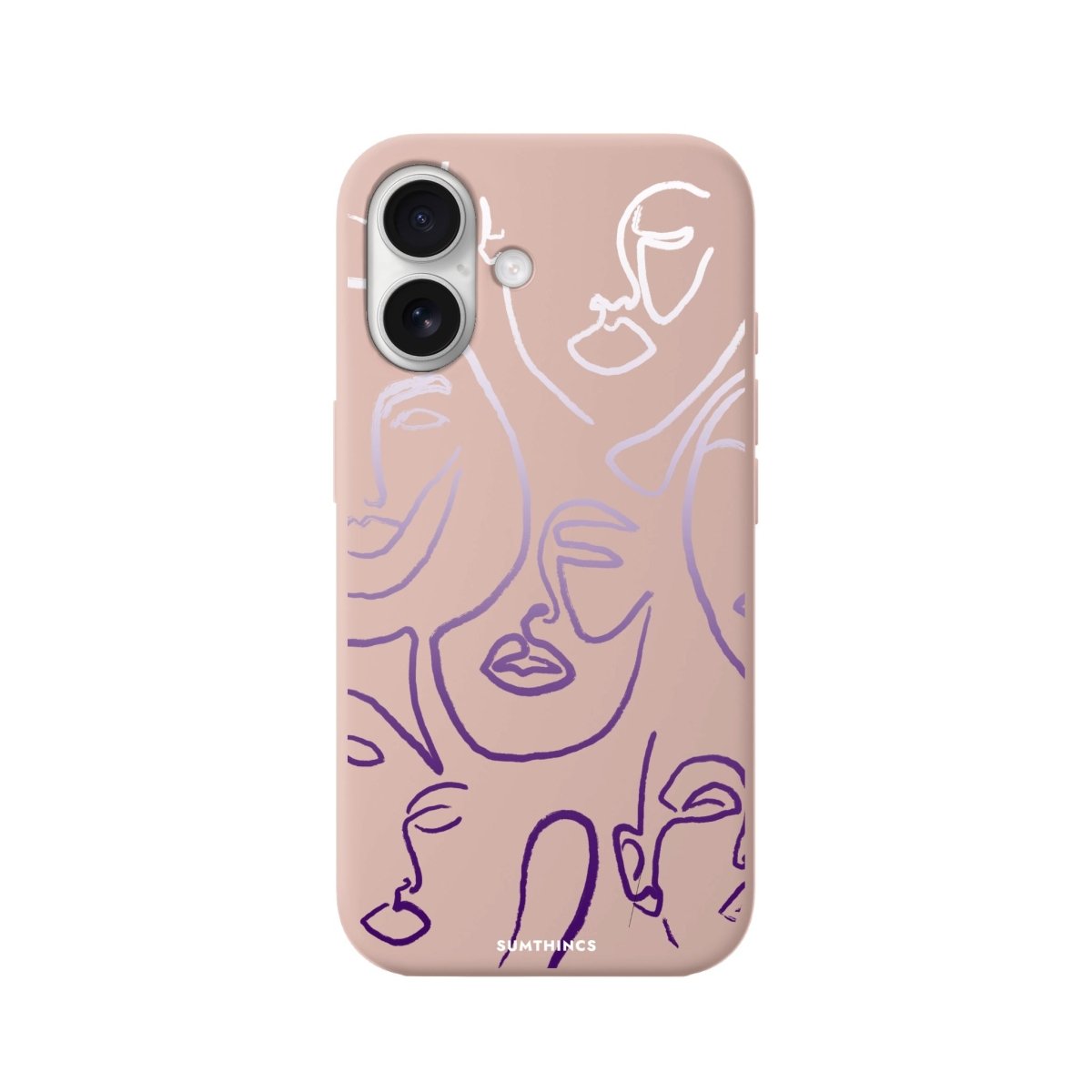 iPhone 16 Faces Premium Telefon Kılıfı Bej - SUMTHINCS