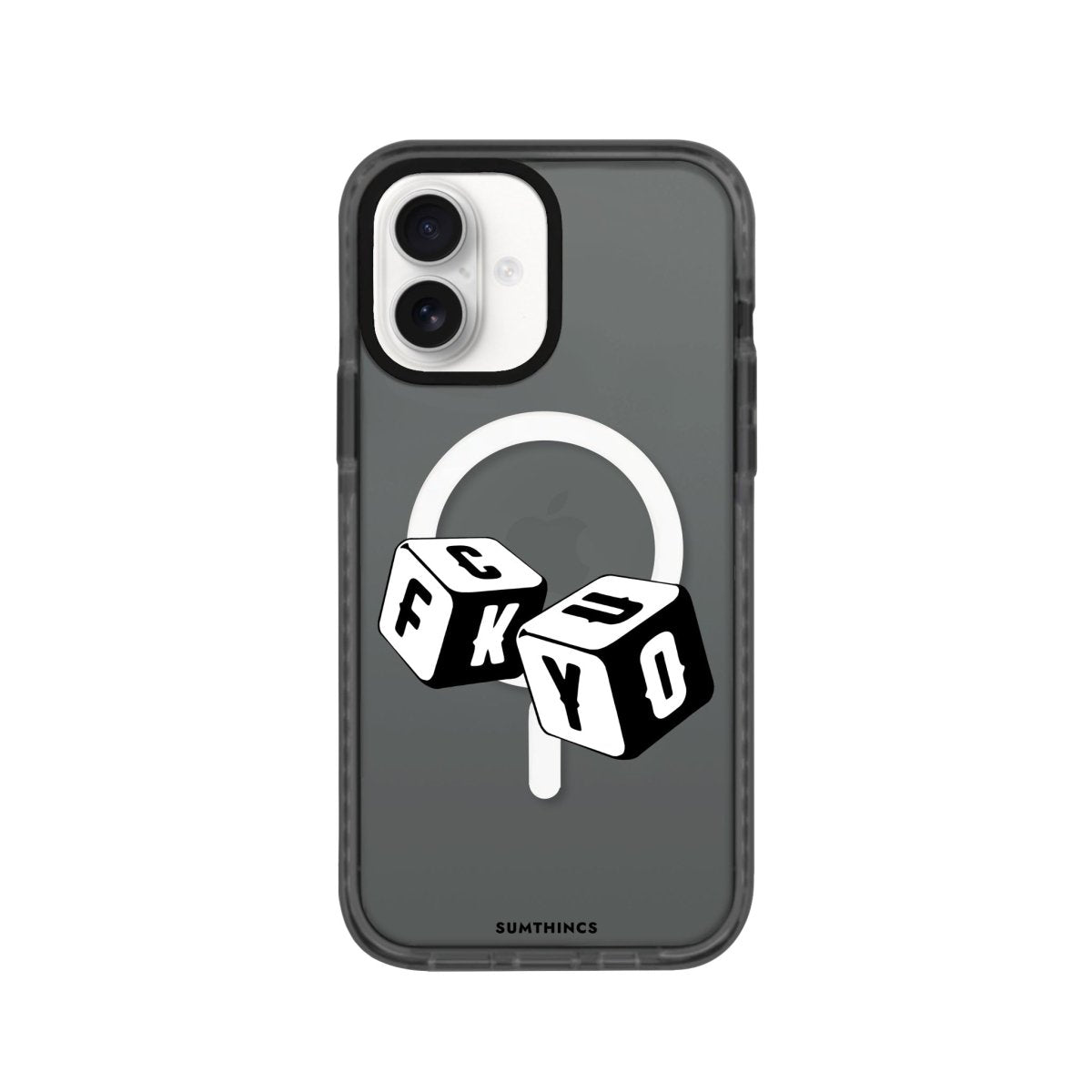 iPhone 16 Fck You Magsafe Procase Şeffaf Telefon Kılıfı Antrasit - SUMTHINCS