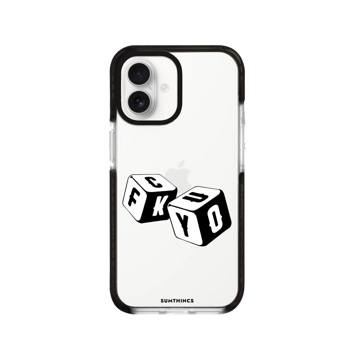 iPhone 16 Fck You Procase Şeffaf Telefon Kılıfı Siyah Şeffaf - SUMTHINCS
