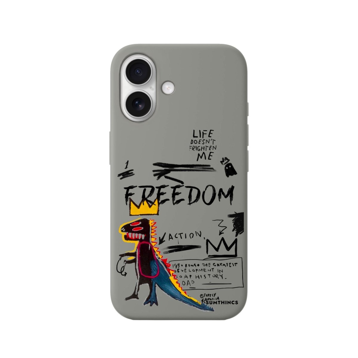 iPhone 16 Freedom Premium Telefon Kılıfı Gri - SUMTHINCS