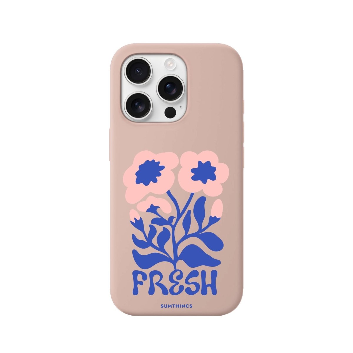 iPhone 16 Fresh Flowers Premium Telefon Kılıfı Bej - SUMTHINCS