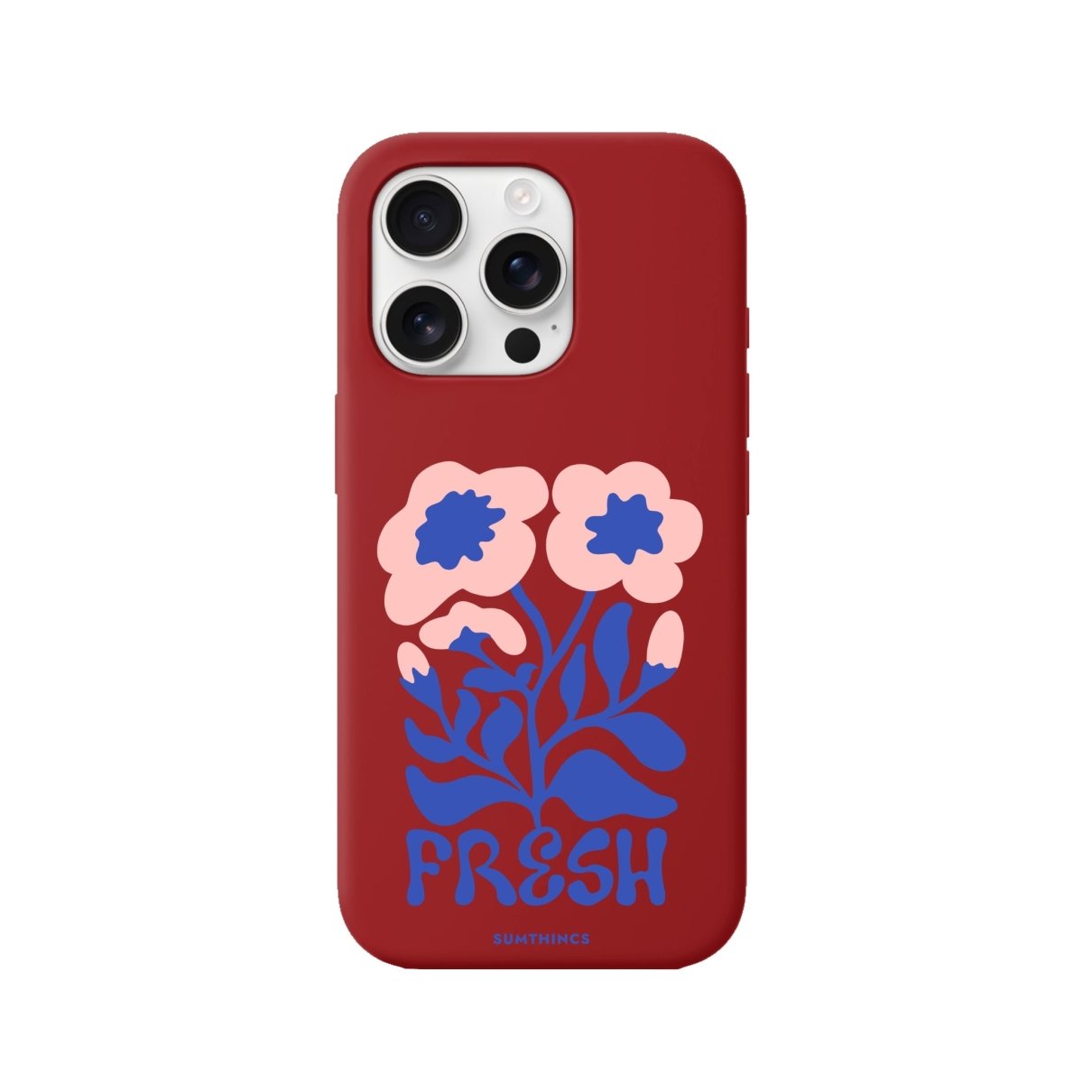 iPhone 16 Fresh Flowers Premium Telefon Kılıfı Kırmızı - SUMTHINCS
