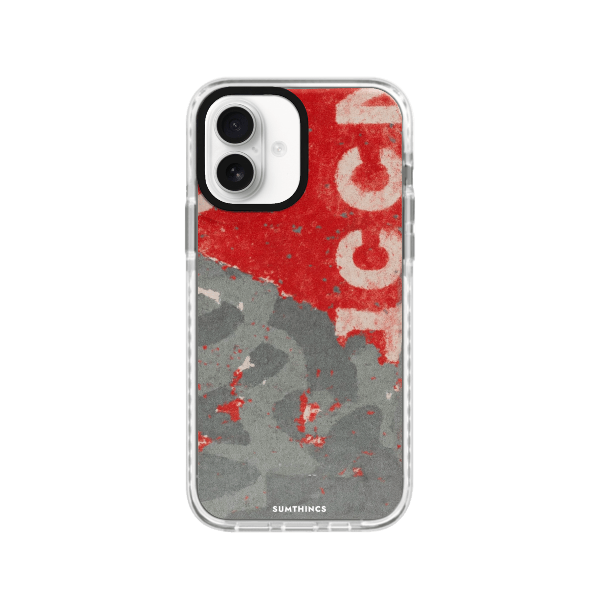 iPhone 16 Graffiti Procase Şeffaf Telefon Kılıfı Beyaz Şeffaf - SUMTHINCS