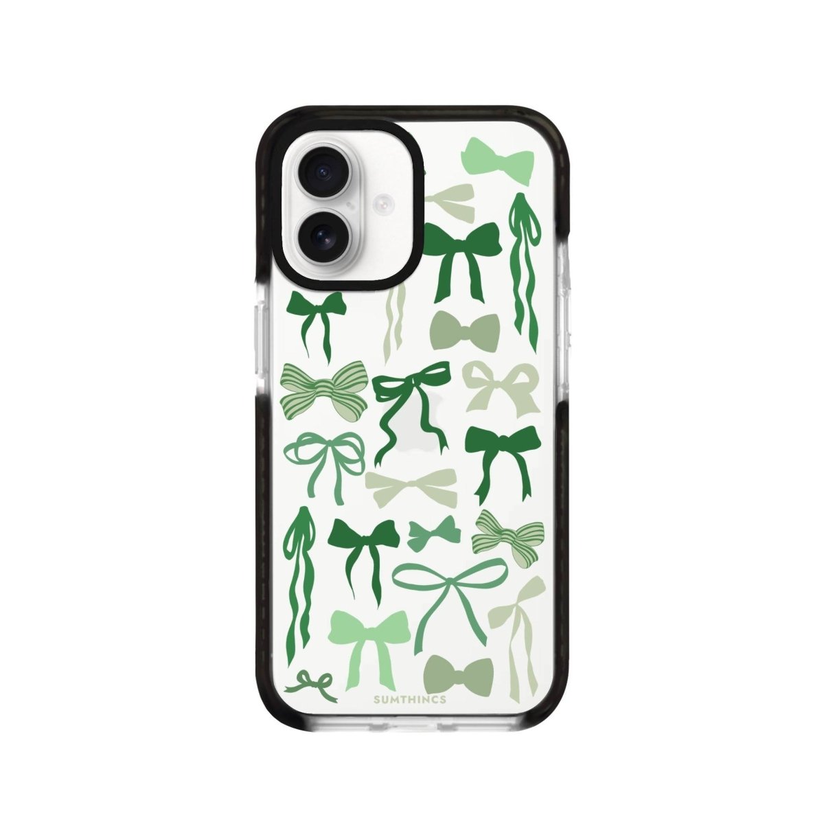 iPhone 16 Green Garland Procase Şeffaf Telefon Kılıfı Siyah Şeffaf - SUMTHINCS