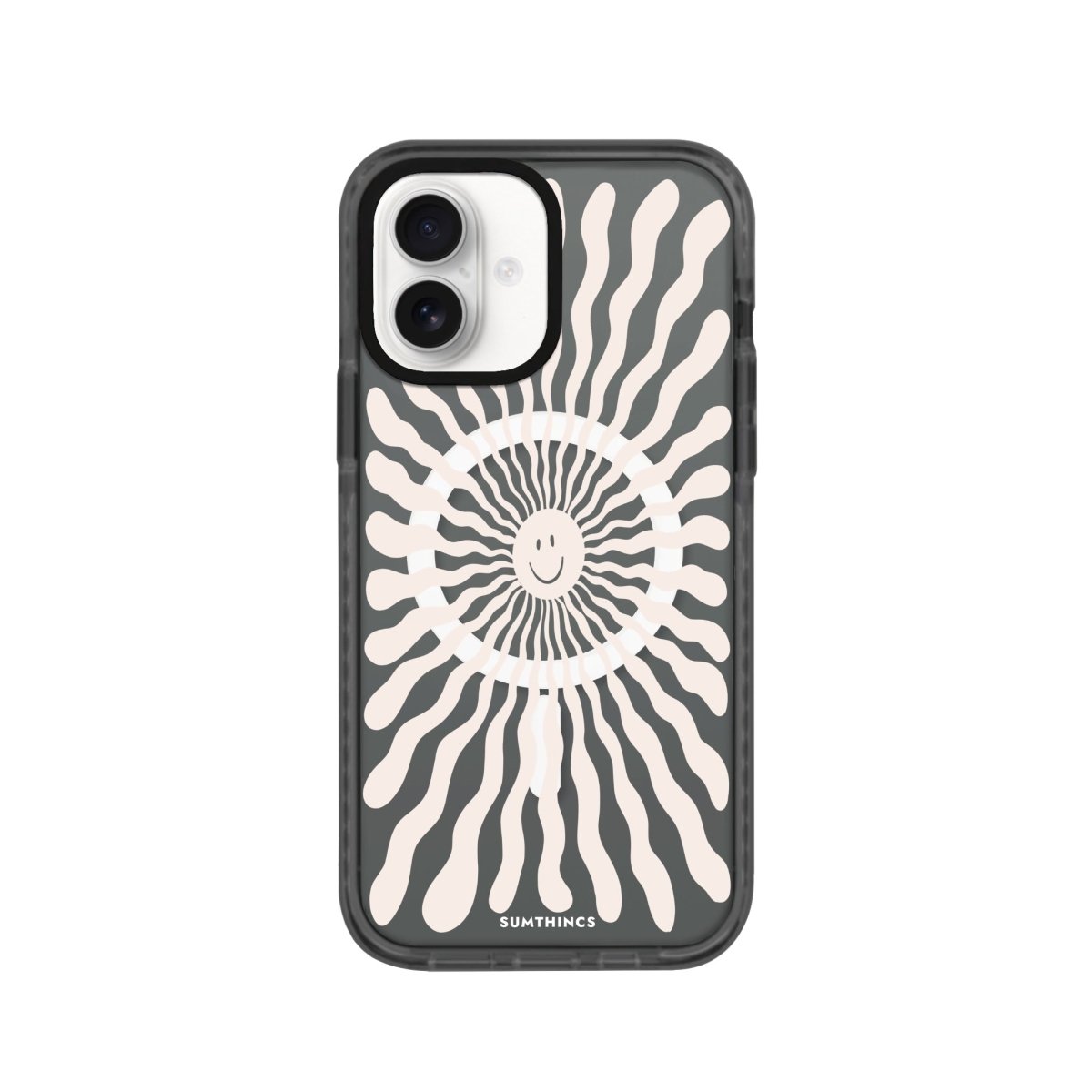 iPhone 16 Happy Little Sun Magsafe Procase Şeffaf Telefon Kılıfı Antrasit - SUMTHINCS
