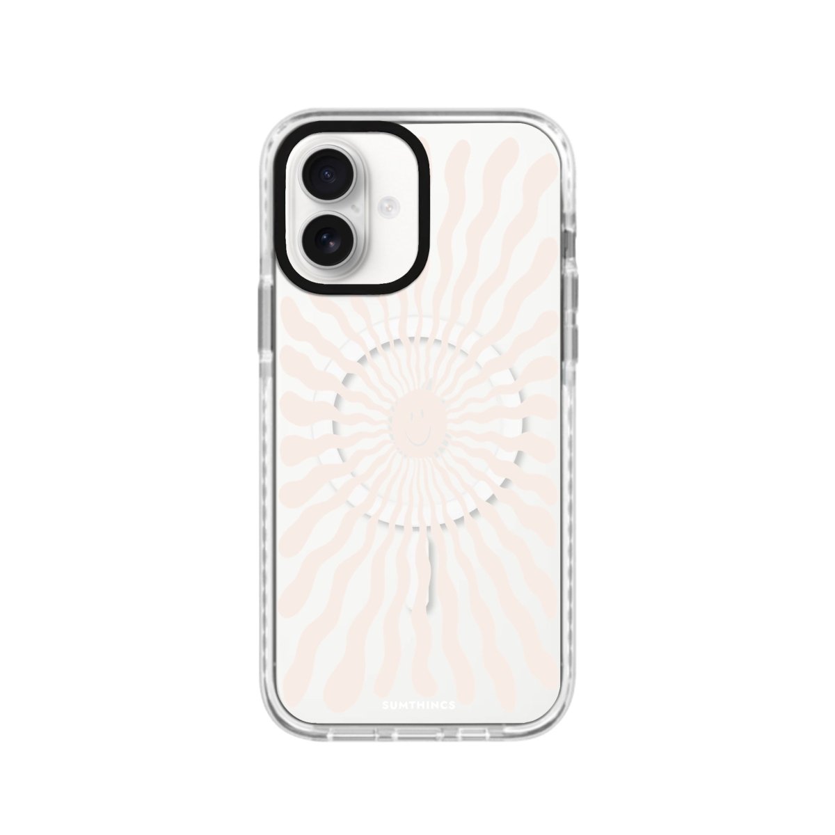iPhone 16 Happy Little Sun Magsafe Procase Şeffaf Telefon Kılıfı Beyaz Şeffaf - SUMTHINCS