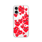 iPhone 16 Hearts Clear Magsafe Şeffaf Telefon Kılıfı - SUMTHINCS