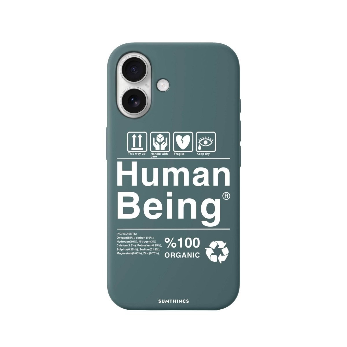 iPhone 16 Human Being Premium Telefon Kılıfı Kaktüs Yeşili - SUMTHINCS