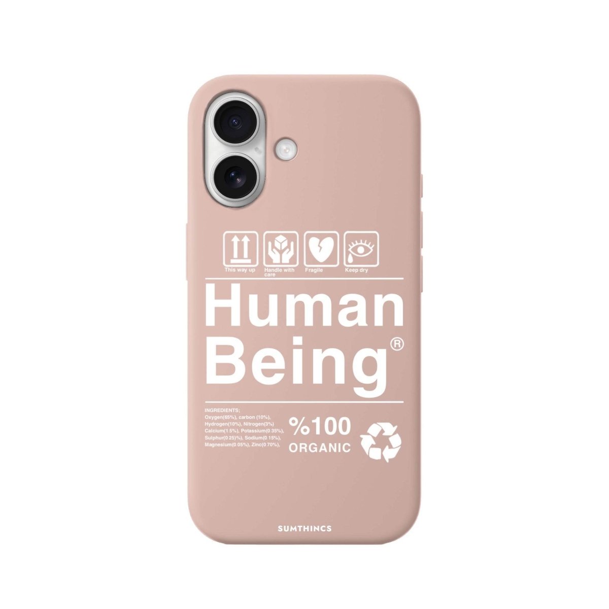 iPhone 16 Human Being Premium Telefon Kılıfı Bej - SUMTHINCS