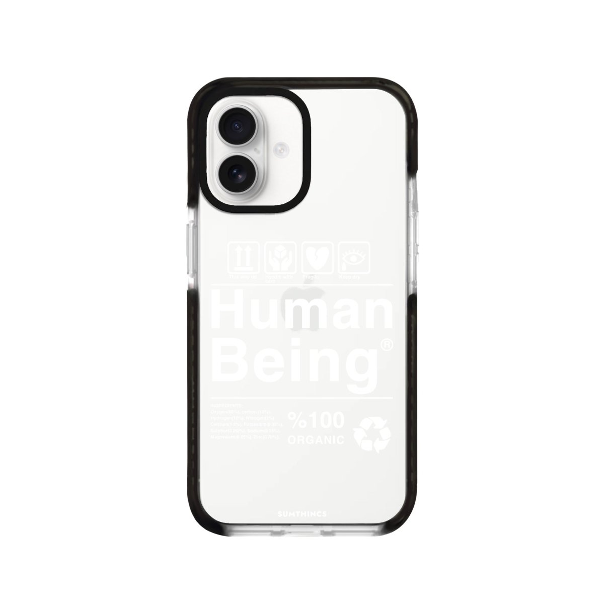 iPhone 16 Human Being Procase Şeffaf Telefon Kılıfı Siyah Şeffaf - SUMTHINCS