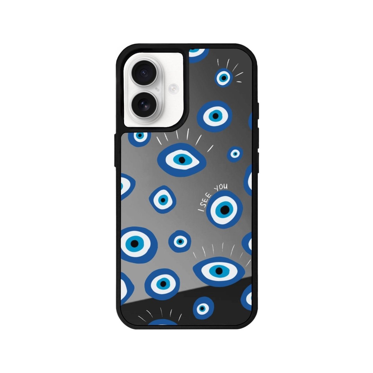 iPhone 16 I See You Mirror Aynalı Telefon Kılıfı Antrasit - SUMTHINCS