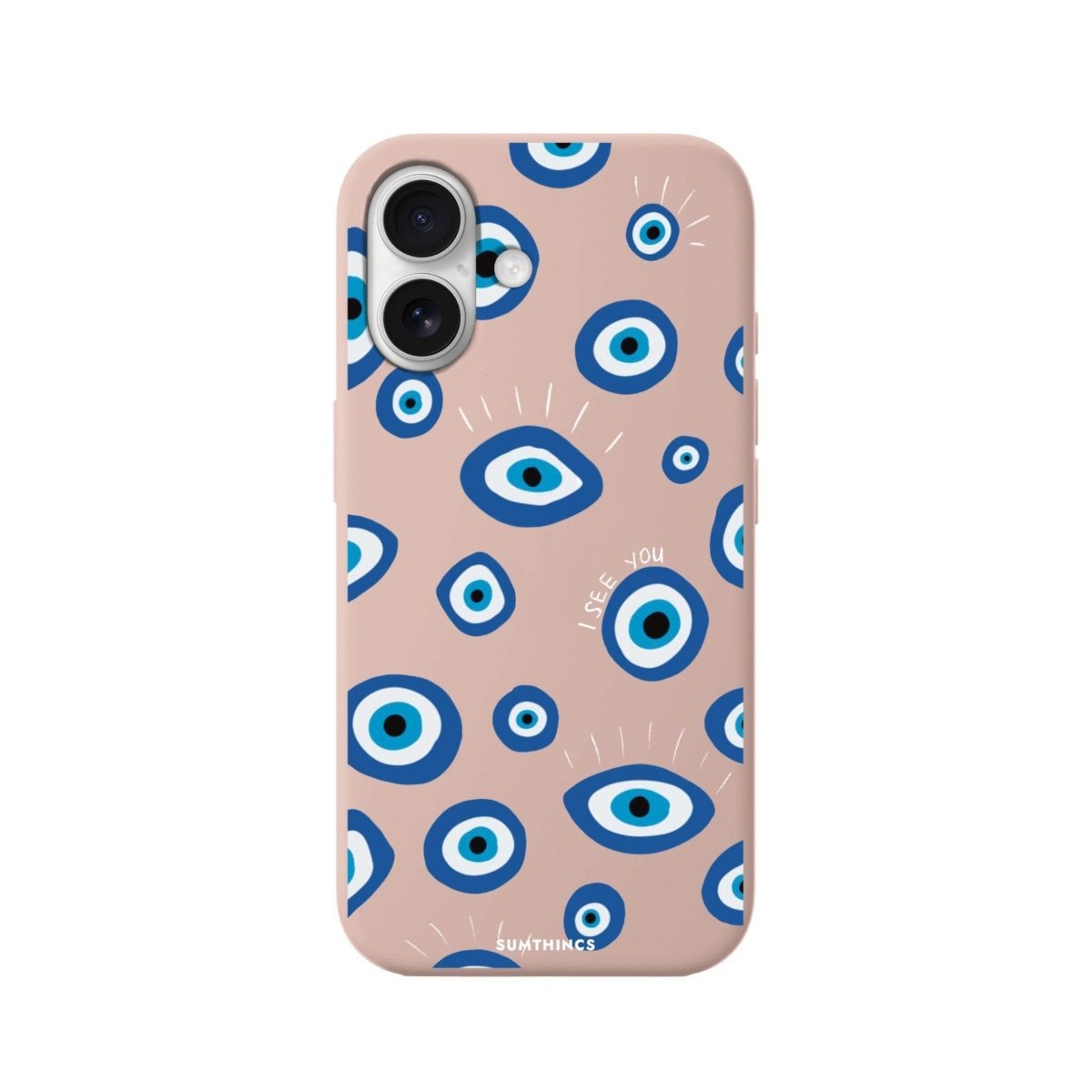 iPhone 16 I See You Premium Telefon Kılıfı Bej - SUMTHINCS