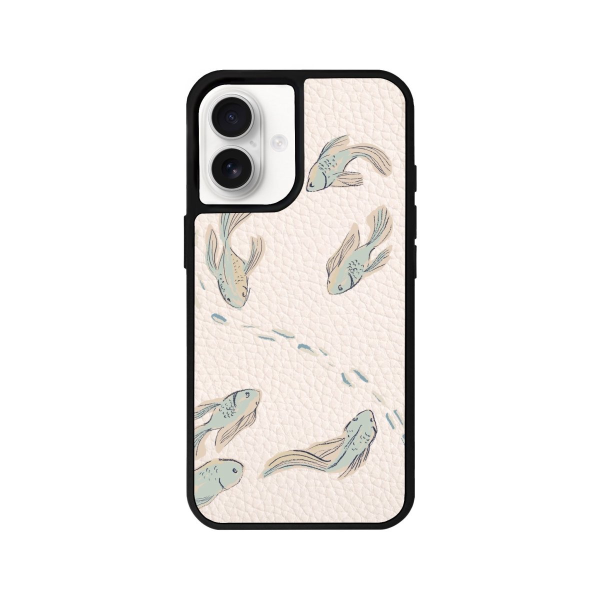 iPhone 16 Koi Fish Leather Vegan Deri Telefon Kılıfı - SUMTHINCS