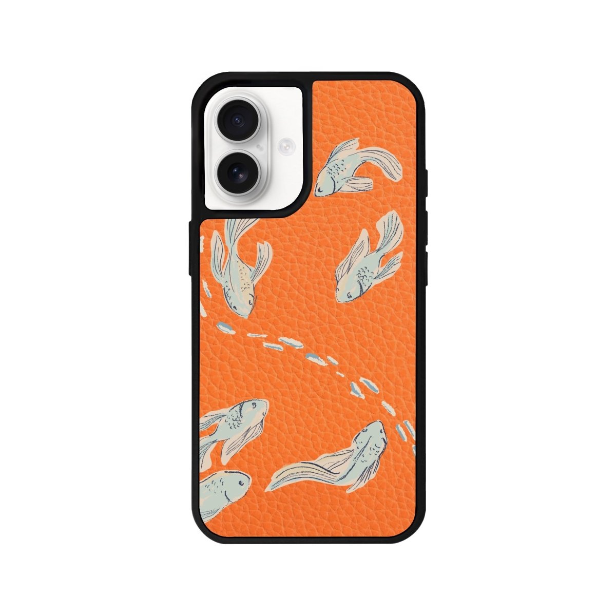 iPhone 16 Koi Fish Leather Vegan Deri Telefon Kılıfı - SUMTHINCS