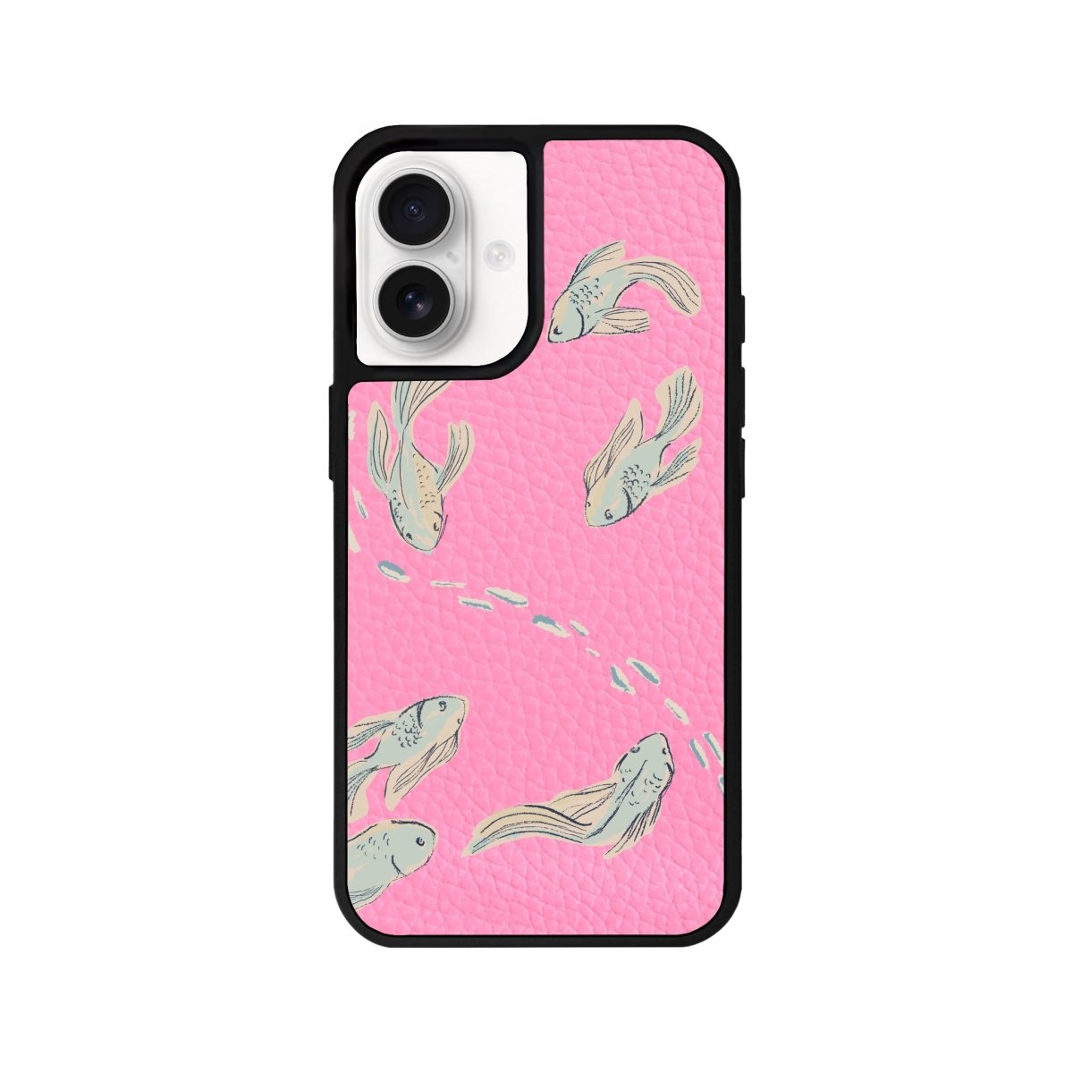 iPhone 16 Koi Fish Leather Vegan Deri Telefon Kılıfı - SUMTHINCS