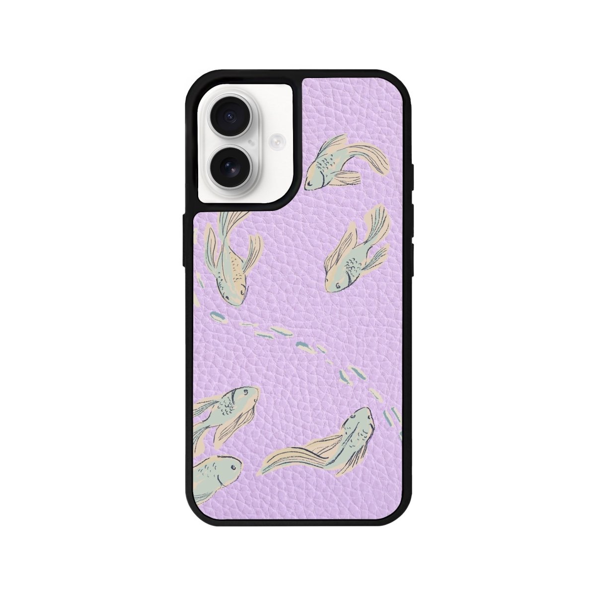 iPhone 16 Koi Fish Leather Vegan Deri Telefon Kılıfı - SUMTHINCS