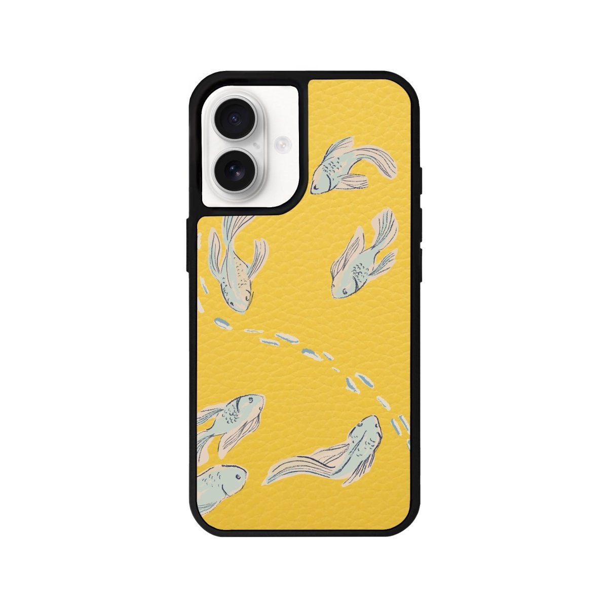 iPhone 16 Koi Fish Leather Vegan Deri Telefon Kılıfı - SUMTHINCS