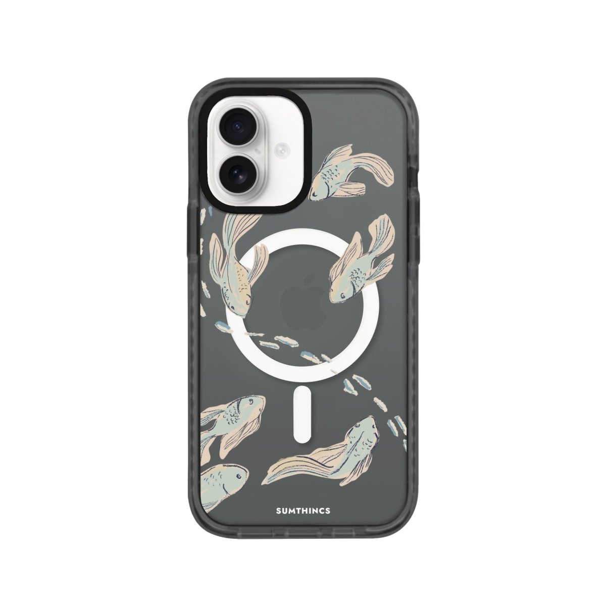 iPhone 16 Koi Fish Magsafe Procase Şeffaf Telefon Kılıfı Antrasit - SUMTHINCS