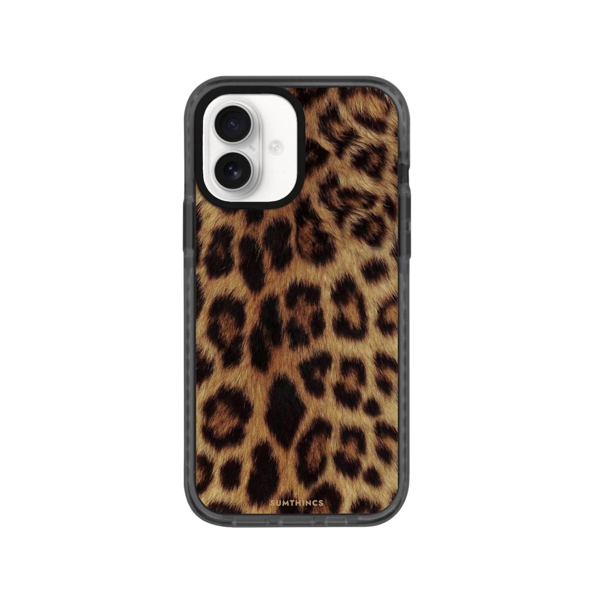 iPhone 16 Leopard Procase Şeffaf Telefon Kılıfı Antrasit - SUMTHINCS