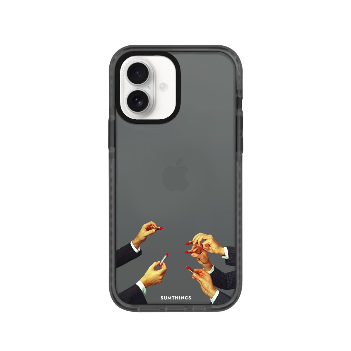 iPhone 16 Lipstick Procase Şeffaf Telefon Kılıfı Antrasit - SUMTHINCS