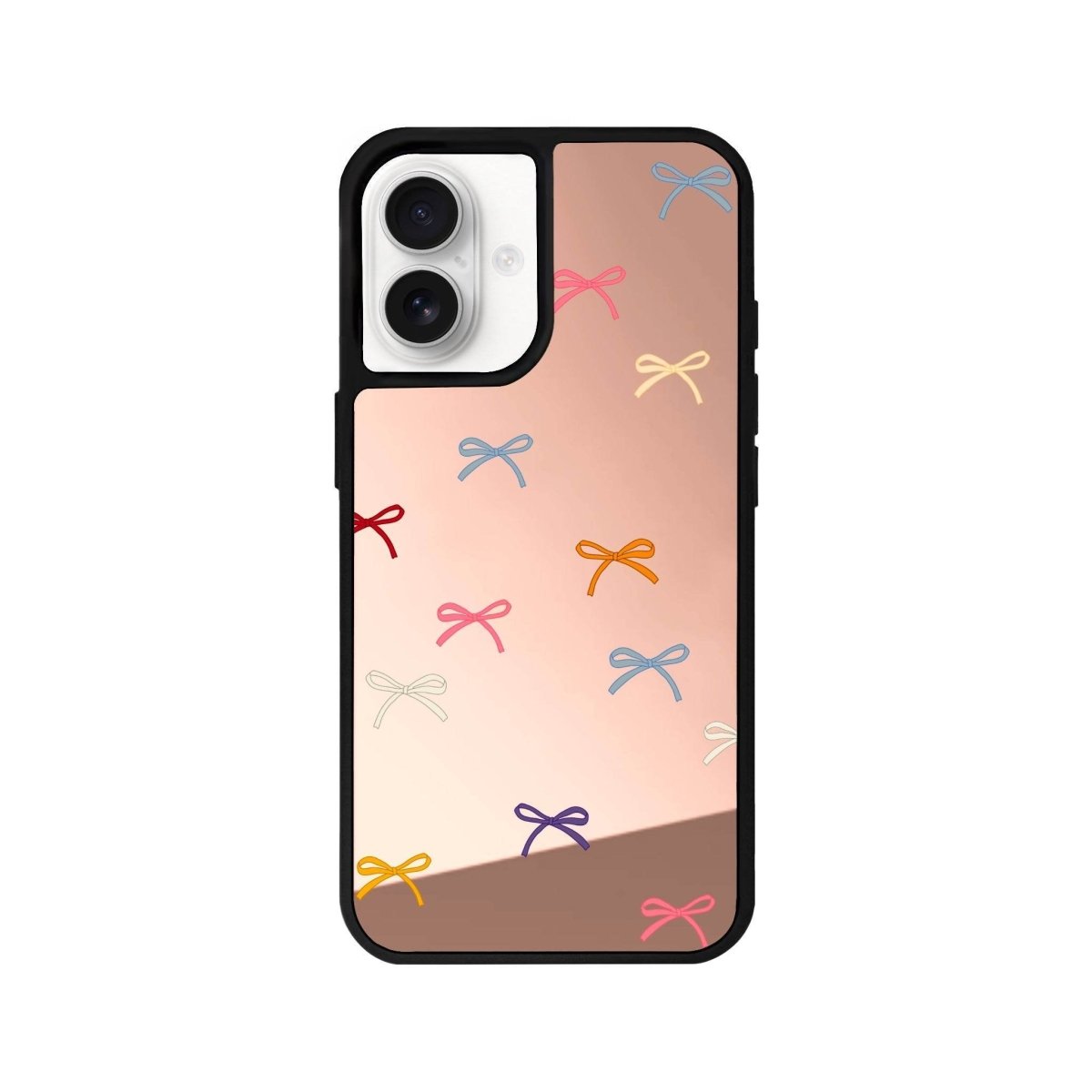 iPhone 16 Little Bows Mirror Aynalı Telefon Kılıfı Metalik Pembe - SUMTHINCS