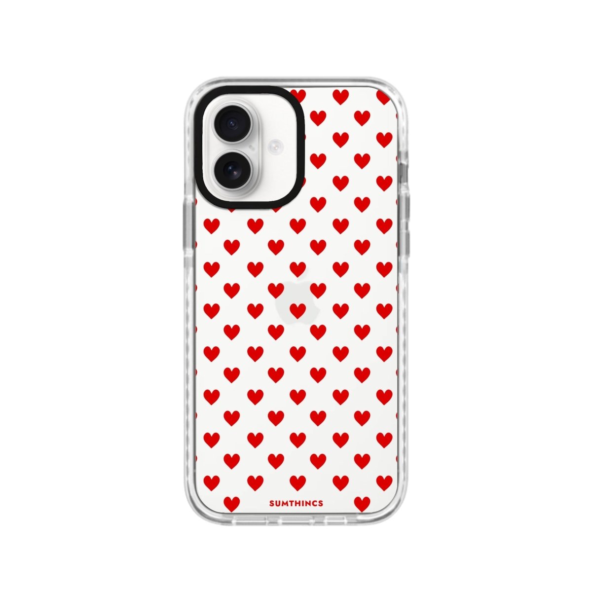 iPhone 16 Little Hearts Procase Şeffaf Telefon Kılıfı Beyaz Şeffaf - SUMTHINCS