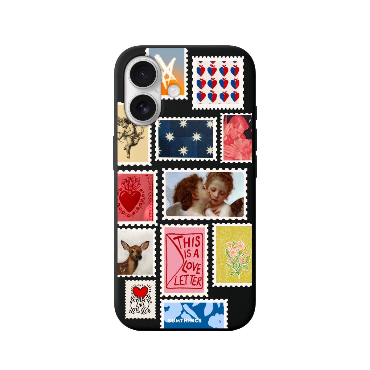 iPhone 16 Love Letter Premium Telefon Kılıfı Siyah - SUMTHINCS