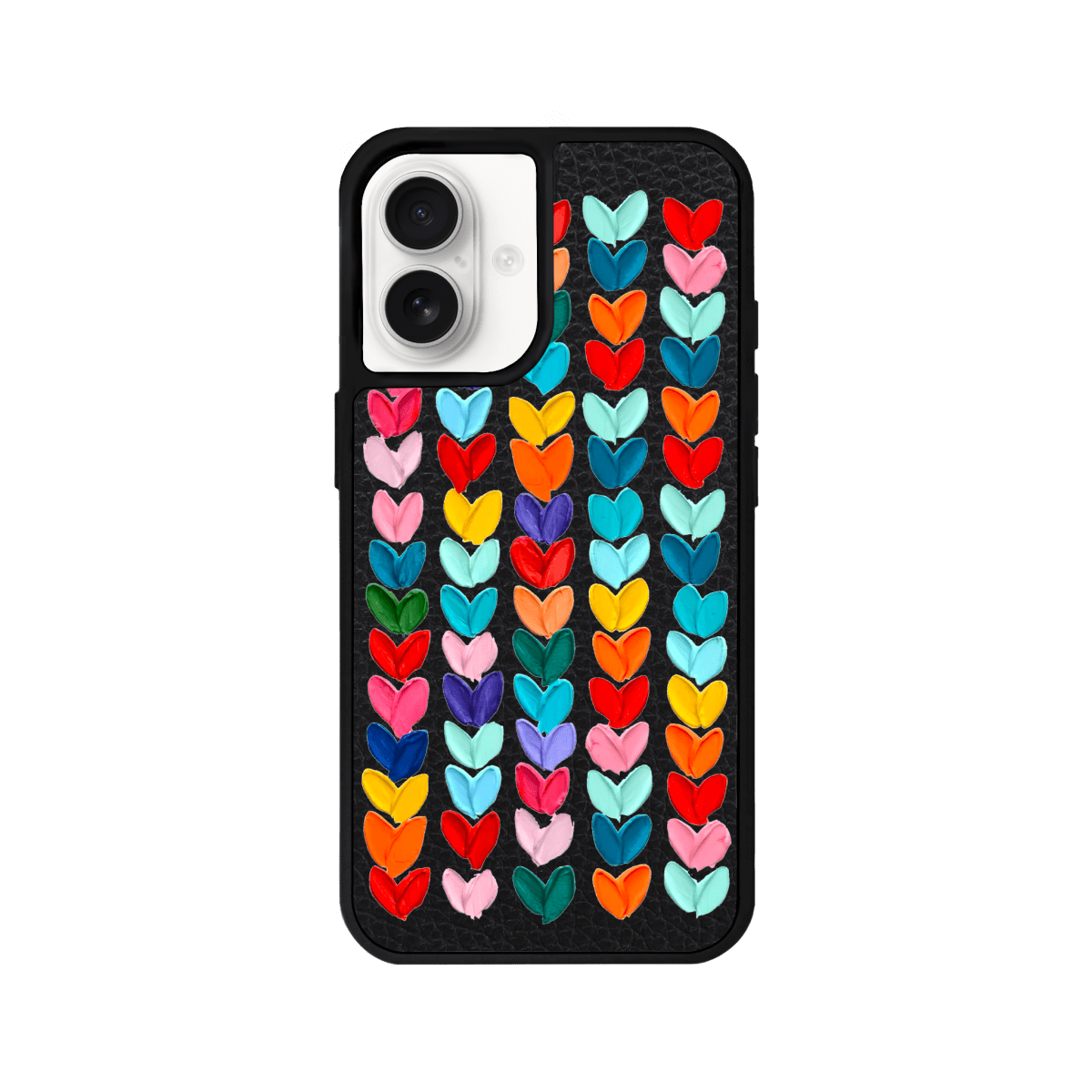 iPhone 16 Lovestorm Leather Vegan Deri Telefon Kılıfı Siyah - SUMTHINCS