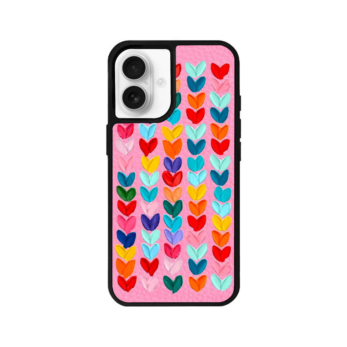 iPhone 16 Lovestorm Leather Vegan Deri Telefon Kılıfı Pembe - SUMTHINCS