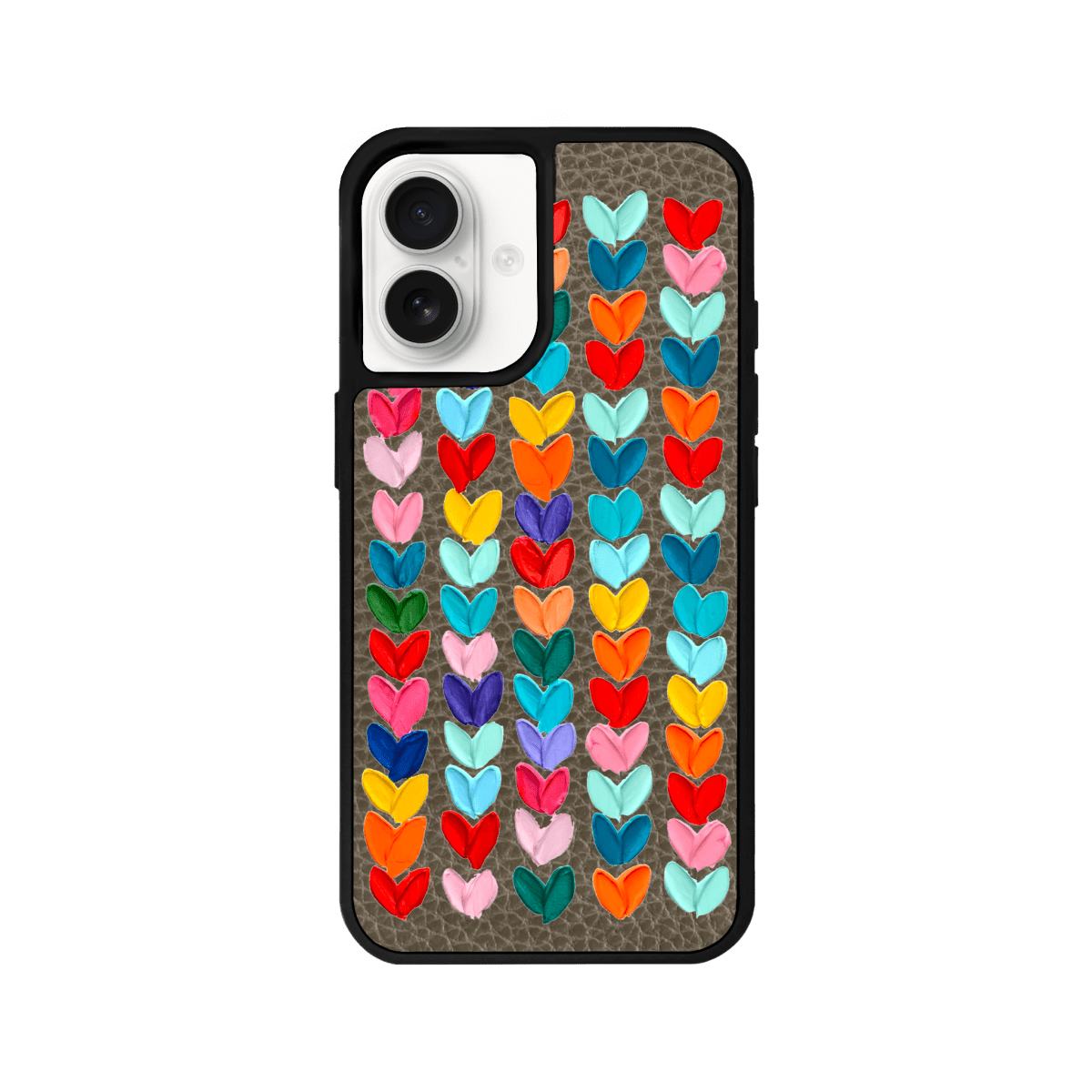 iPhone 16 Lovestorm Leather Vegan Deri Telefon Kılıfı Haki - SUMTHINCS