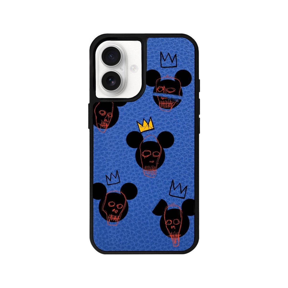 iPhone 16 Mickeys Midnight Leather Vegan Deri Telefon Kılıfı Mavi - SUMTHINCS