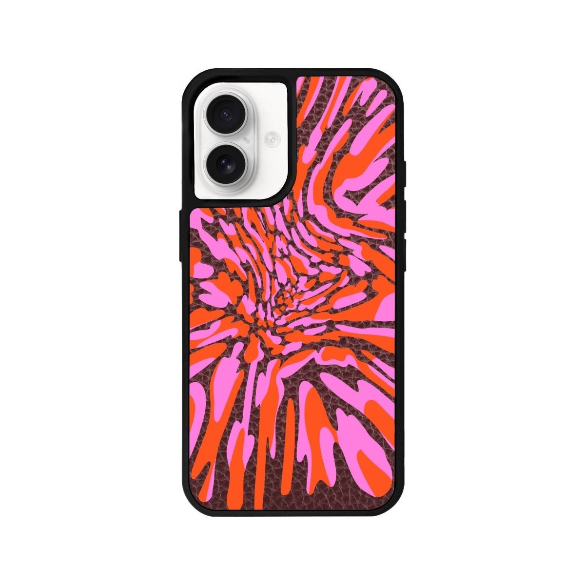 iPhone 16 Neon Dreams Leather Vegan Deri Telefon Kılıfı Bordo - SUMTHINCS