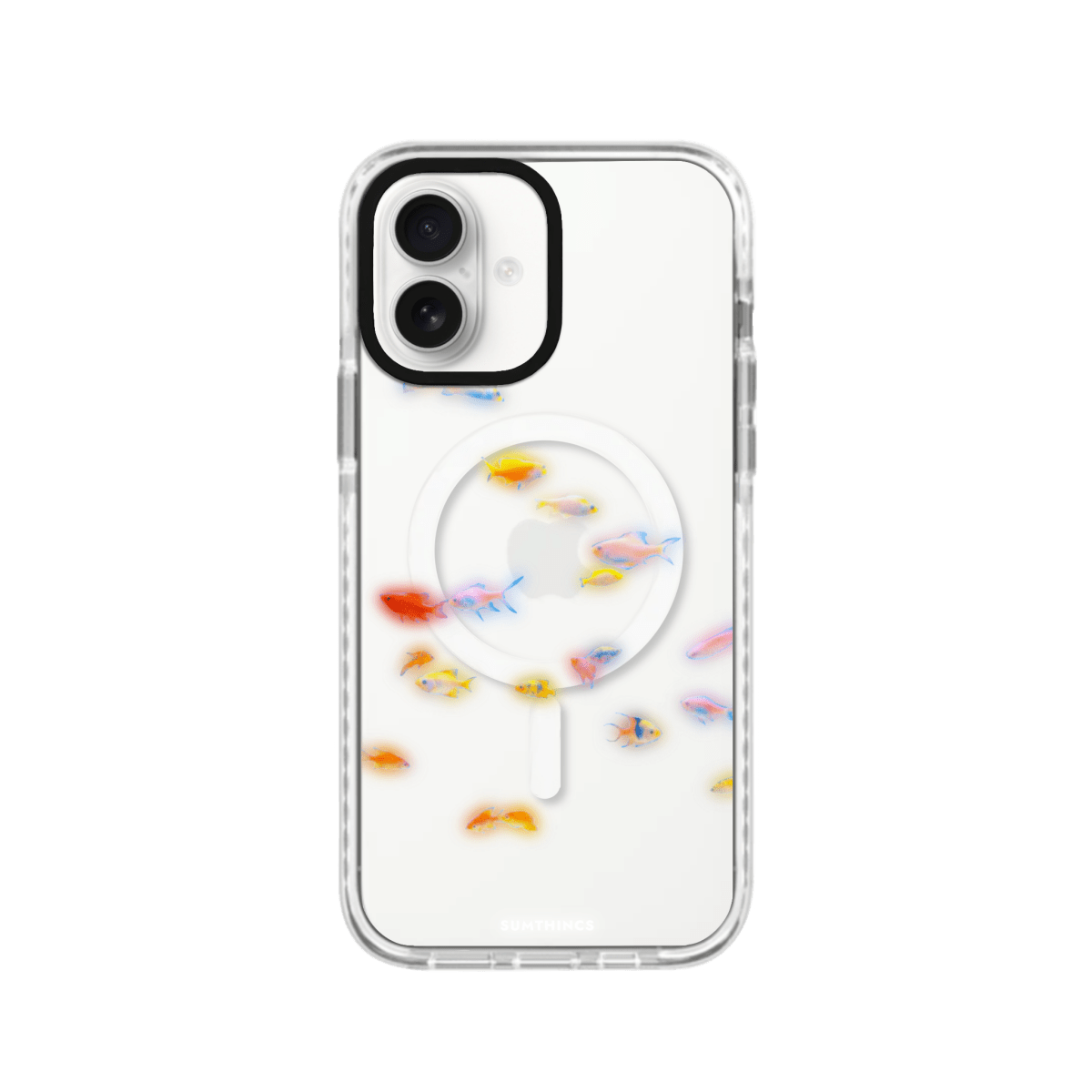 iPhone 16 Neon Fish Magsafe Procase Şeffaf Telefon Kılıfı Beyaz Şeffaf - SUMTHINCS