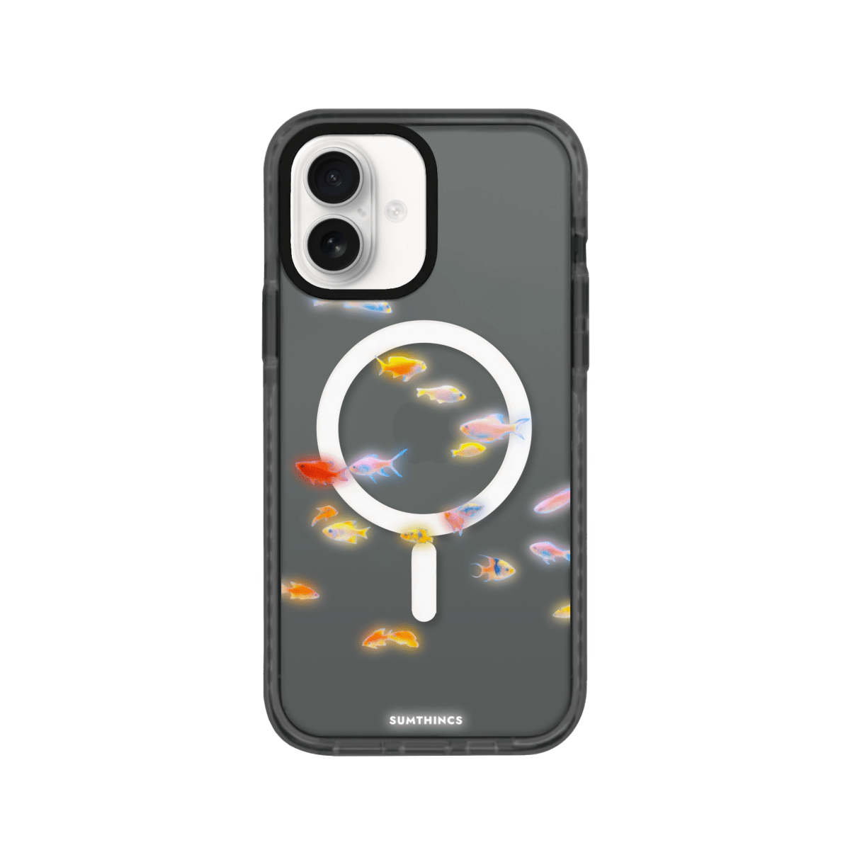 iPhone 16 Neon Fish Magsafe Procase Şeffaf Telefon Kılıfı Antrasit - SUMTHINCS
