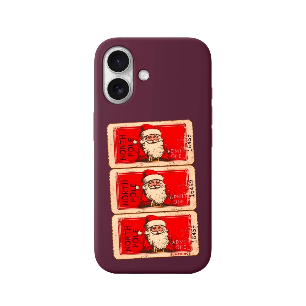 iPhone 16 Northpole Ticket Premium Telefon Kılıfı Bordo - SUMTHINCS