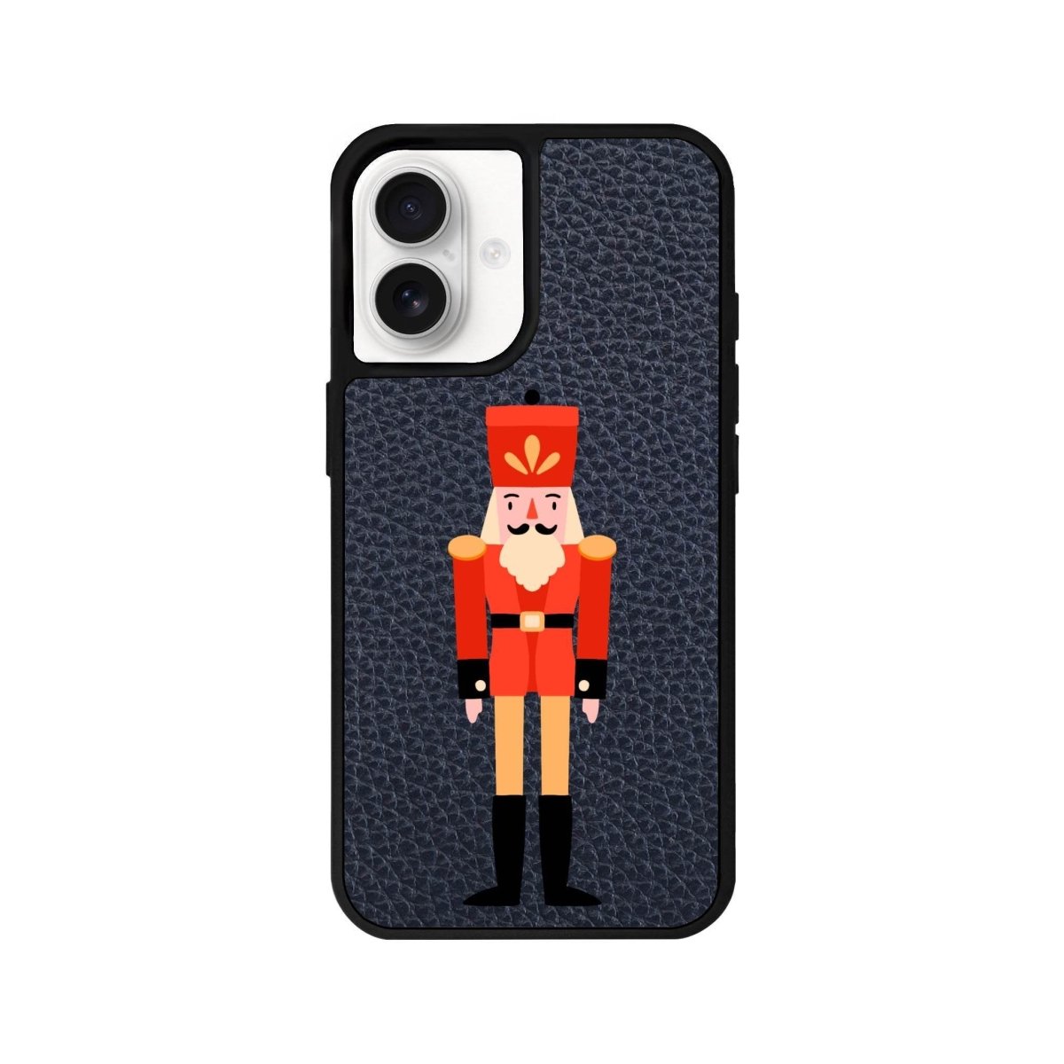iPhone 16 Nutcracker Leather Vegan Deri Telefon Kılıfı Pasifik Mavi - SUMTHINCS