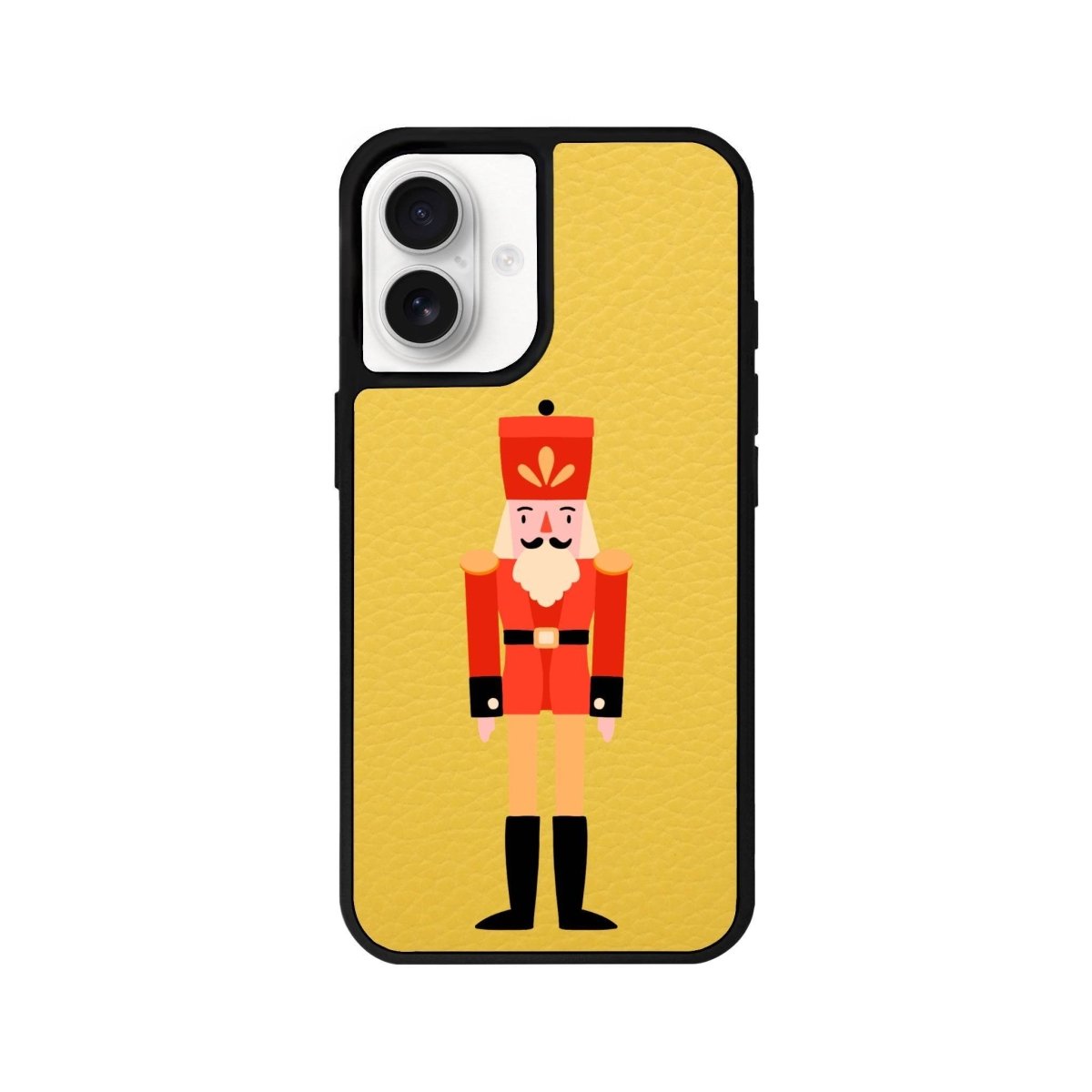 iPhone 16 Nutcracker Leather Vegan Deri Telefon Kılıfı Sarı - SUMTHINCS
