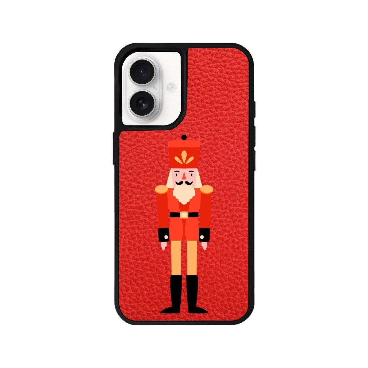 iPhone 16 Nutcracker Leather Vegan Deri Telefon Kılıfı Kırmızı - SUMTHINCS