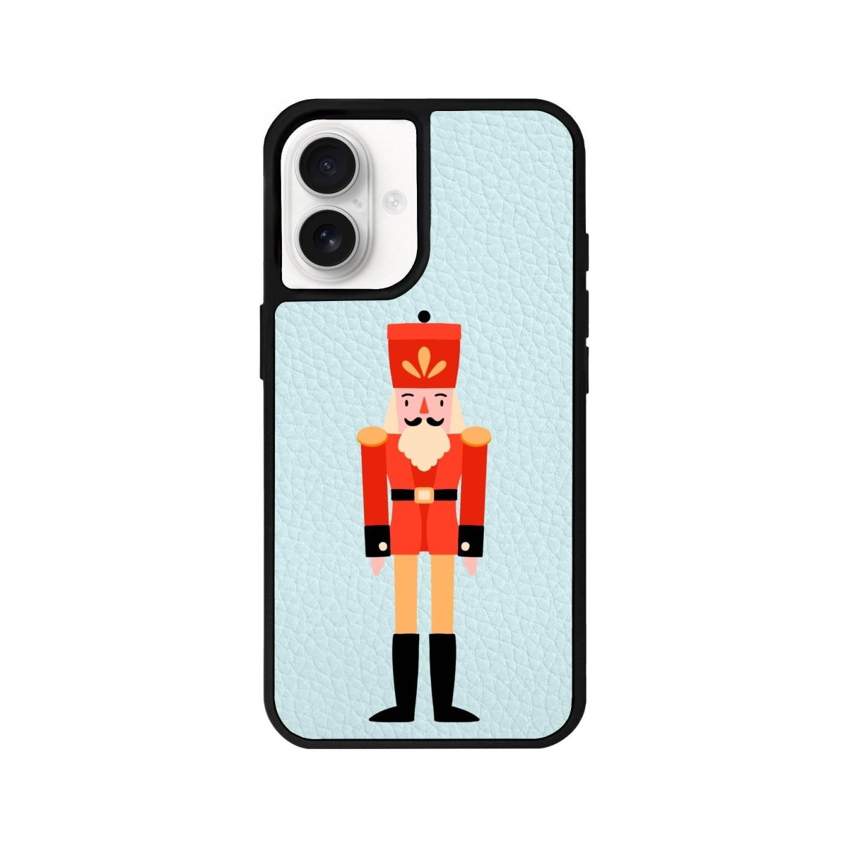 iPhone 16 Nutcracker Leather Vegan Deri Telefon Kılıfı Açık Mavi - SUMTHINCS