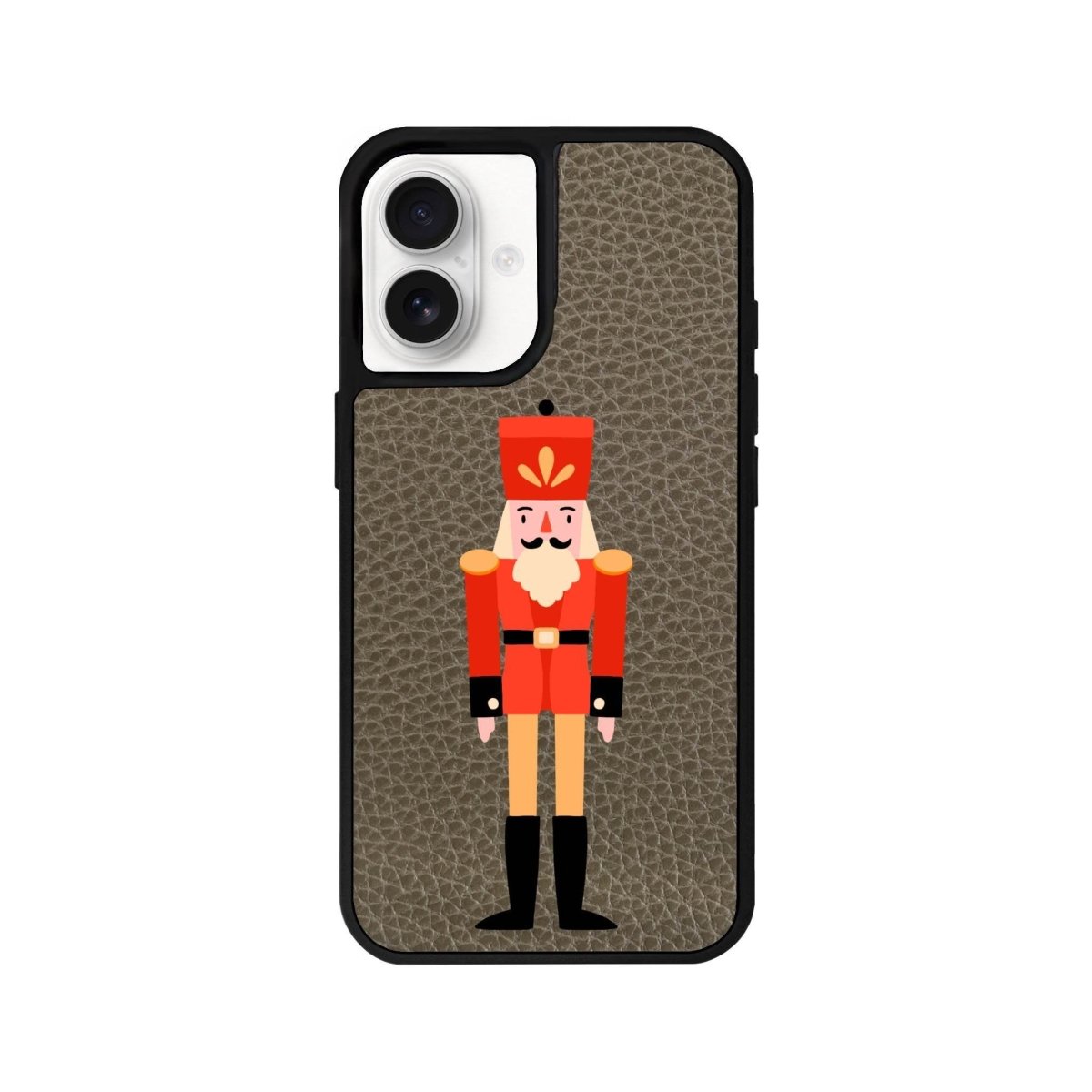 iPhone 16 Nutcracker Leather Vegan Deri Telefon Kılıfı Haki - SUMTHINCS